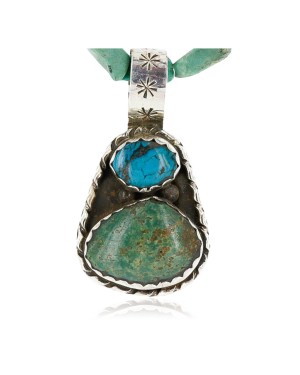 Handmade Certified Authentic Navajo .925 Sterling Silver and Turquoise Native American Necklace 390766175500