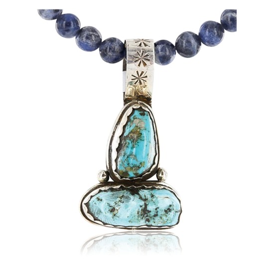 Handmade Certified Authentic Navajo .925 Sterling Silver and Turquoise Native American Necklace 390767901320