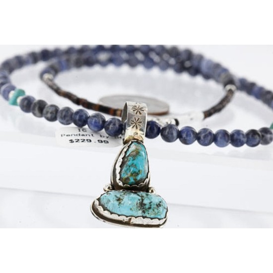 Handmade Certified Authentic Navajo .925 Sterling Silver and Turquoise Native American Necklace 390767901320