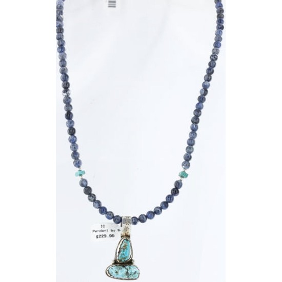 Handmade Certified Authentic Navajo .925 Sterling Silver and Turquoise Native American Necklace 390767901320