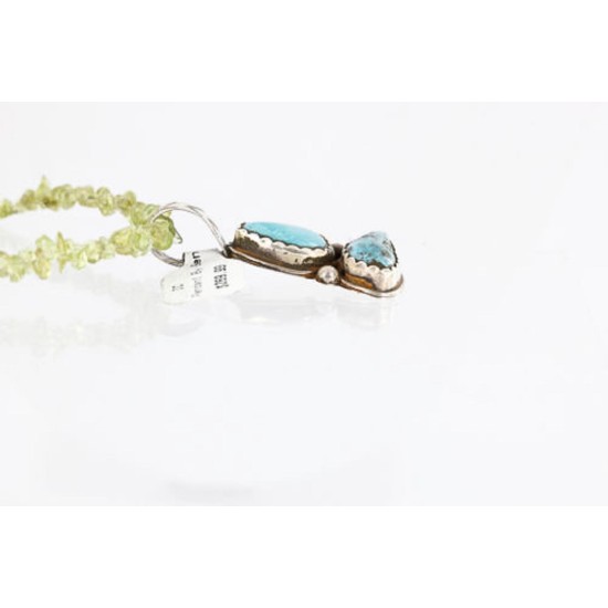 Handmade Certified Authentic Navajo .925 Sterling Silver and Turquoise Native American Necklace 390794111334