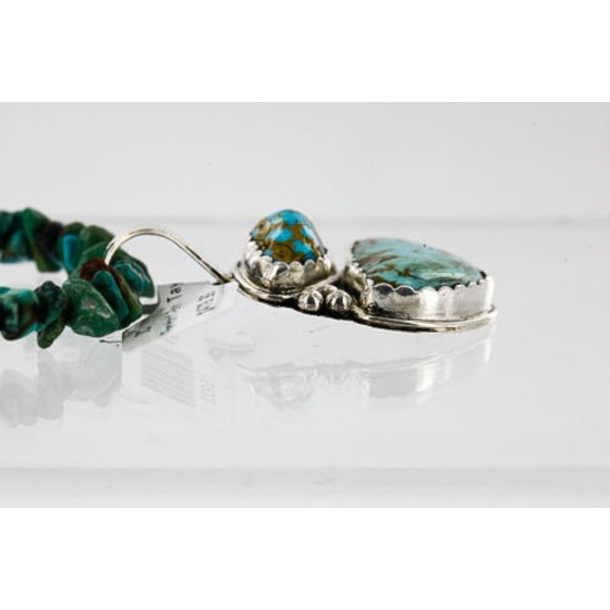 Handmade Certified Authentic Navajo .925 Sterling Silver and Turquoise Native American Necklace 390836707320