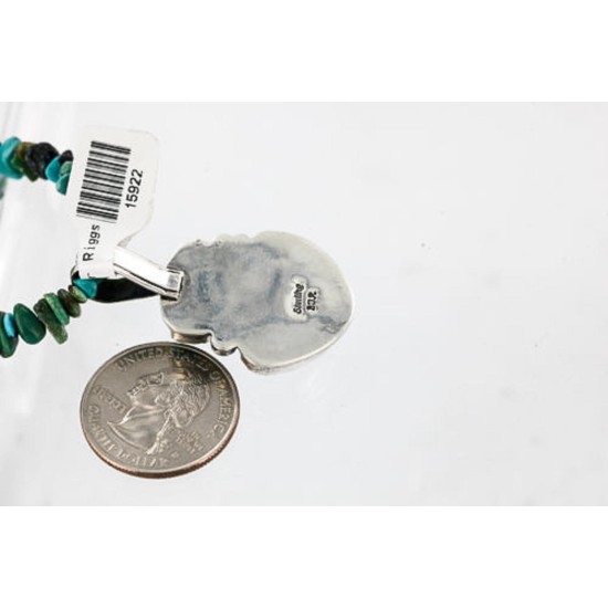 Handmade Certified Authentic Navajo .925 Sterling Silver and Turquoise Native American Necklace 390836707320