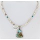 Handmade Certified Authentic Navajo .925 Sterling Silver and Turquoise Native American Necklace 390858384853