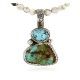 Handmade Certified Authentic Navajo .925 Sterling Silver and Turquoise Native American Necklace 390858384853