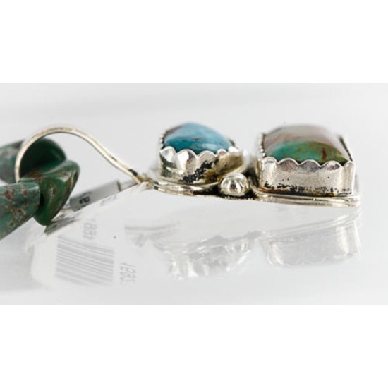 Handmade Certified Authentic Navajo .925 Sterling Silver and Turquoise Native American Necklace 390858793222