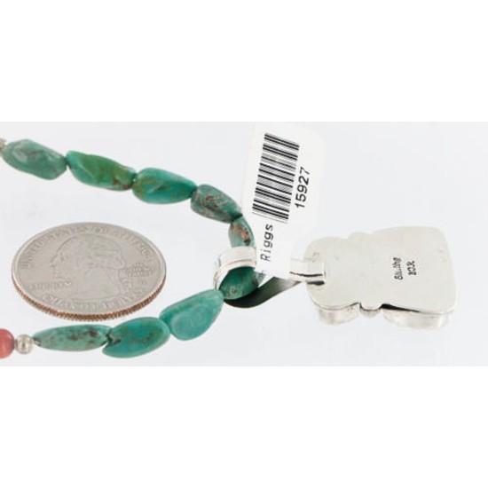 Handmade Certified Authentic Navajo .925 Sterling Silver and Turquoise Native American Necklace 390858793222