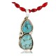 Handmade Certified Authentic Navajo .925 Sterling Silver and Turquoise Native American Necklace & Pendant 371026813804