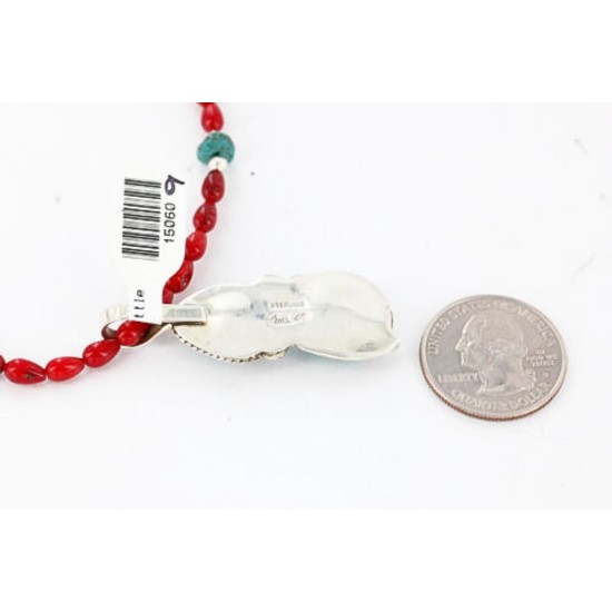 Handmade Certified Authentic Navajo .925 Sterling Silver and Turquoise Native American Necklace & Pendant 371026813804