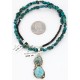 Handmade Certified Authentic Navajo .925 Sterling Silver and Turquoise Native American Necklace & Pendant 371026839851