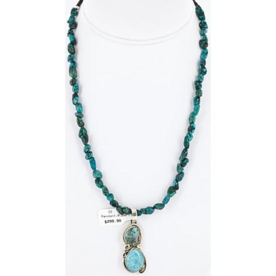 Handmade Certified Authentic Navajo .925 Sterling Silver and Turquoise Native American Necklace & Pendant 371026839851