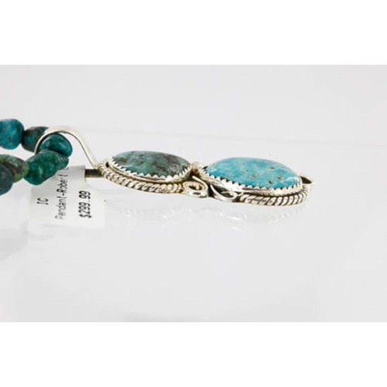 Handmade Certified Authentic Navajo .925 Sterling Silver and Turquoise Native American Necklace & Pendant 371026839851