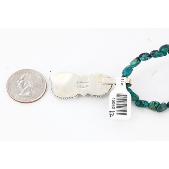 Handmade Certified Authentic Navajo .925 Sterling Silver and Turquoise Native American Necklace & Pendant 371026839851