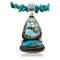 Handmade Certified Authentic Navajo .925 Sterling Silver andONE Mountain Turquoise Native American Necklace 370986578568