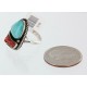 Handmade Certified Authentic Navajo .925 Sterling Silver Beauty Turquoise and Coral Native American Ring  370985401812