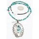 HANDMADE Certified Authentic Navajo .925 Sterling Silver Beauty Turquoise Native American Necklace 390889966225