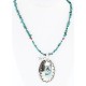 HANDMADE Certified Authentic Navajo .925 Sterling Silver Beauty Turquoise Native American Necklace 390889966225