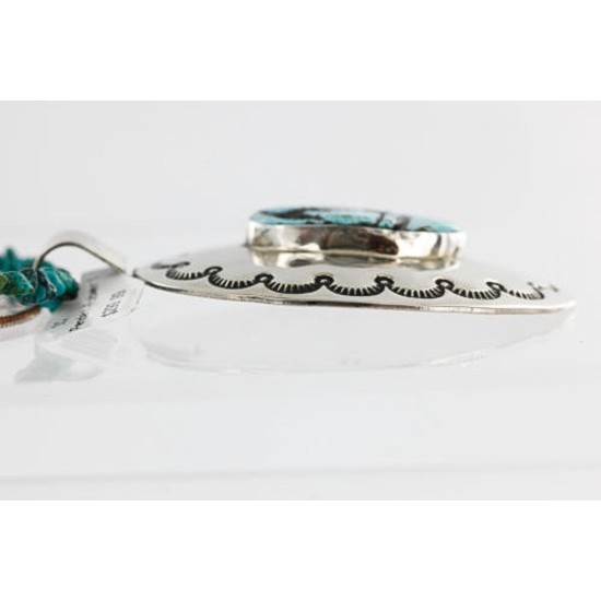 HANDMADE Certified Authentic Navajo .925 Sterling Silver Beauty Turquoise Native American Necklace 390889966225