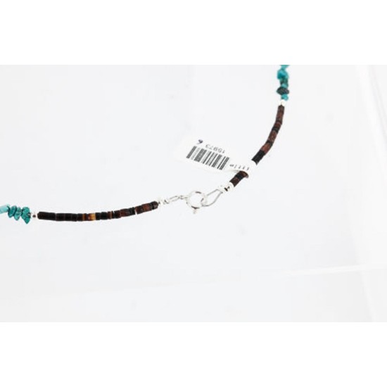 HANDMADE Certified Authentic Navajo .925 Sterling Silver Beauty Turquoise Native American Necklace 390889966225