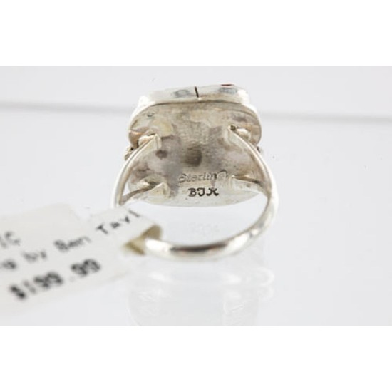 Handmade Certified Authentic Navajo .925 Sterling Silver Beauty Turquoise Spiny Native American Ring  370985267148