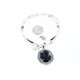 Handmade Certified Authentic Navajo .925 Sterling Silver BLACK ONYX and Turquoise Native American Necklace 371007066015