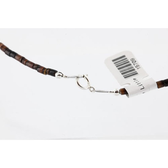 Handmade Certified Authentic Navajo .925 Sterling Silver BLACK ONYX and Turquoise Native American Necklace 371007066015