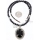 Handmade Certified Authentic Navajo .925 Sterling Silver BLACK ONYX and Turquoise Native American Necklace 371014426959