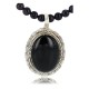 Handmade Certified Authentic Navajo .925 Sterling Silver BLACK ONYX and Turquoise Native American Necklace 371014426959