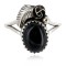 Handmade Certified Authentic Navajo .925 Sterling Silver Black Onyx Native American Ring Size 5 1/4 26203-44