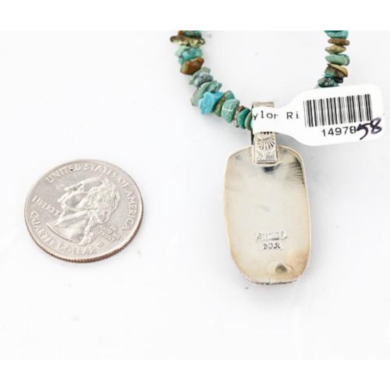 Handmade Certified Authentic Navajo .925 Sterling Silver Charoite Turquoise Native American Necklace 371046896637