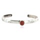 Handmade Certified Authentic Navajo .925 Sterling Silver Coral Baby Native American Bracelet 13013