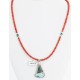 HANDMADE Certified Authentic Navajo .925 sterling Silver Cripple Turquoise with Coral Native American Necklace 371105033980