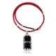 Handmade Certified Authentic Navajo .925 Sterling Silver DOUBLE BLACK ONYX and CORAL Native American Necklace & Pendant 390794259786