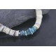 Handmade Certified Authentic Navajo .925 Sterling Silver Graduated Melon Shell and Turquoise Native American Necklace 370977928639