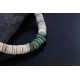 Handmade Certified Authentic Navajo .925 Sterling Silver Graduated Melon Shell and Turquoise Native American Necklace 370980665640