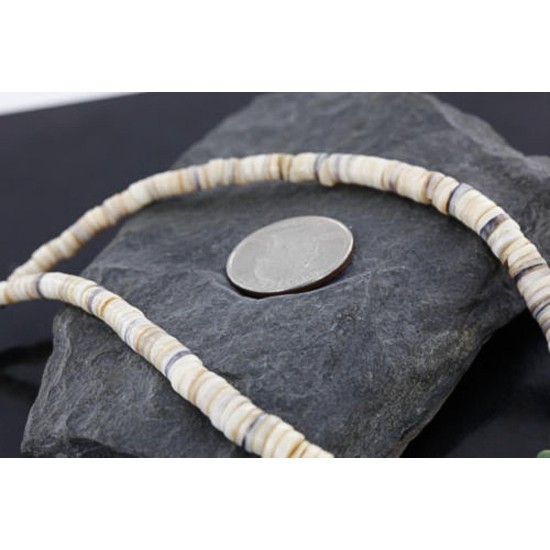 Handmade Certified Authentic Navajo .925 Sterling Silver Graduated Melon Shell and Turquoise Native American Necklace 370980665640