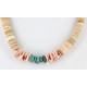 Handmade Certified Authentic Navajo .925 Sterling Silver Graduated Melon Shell and Turquoise Native American Necklace 390751428304 Handmade Certified Authentic Navajo .925 Sterling Silver Graduated Melon Shell and Turquoise Native American Necklace 390751428304