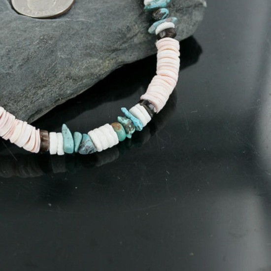 Handmade Certified Authentic Navajo .925 Sterling Silver Graduates Spiny Oyster and Turquoise Native American Necklace 390728903444 Handmade Certified Authentic Navajo .925 Sterling Silver Graduates Spiny Oyster and Turquoise Native American Necklace 390728903444