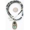 Handmade Certified Authentic Navajo .925 Sterling Silver Malachite and Turquoise Native American Necklace 390805410448