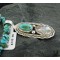 Handmade Certified Authentic Navajo .925 Sterling Silver Natural Abalone and Turquoise Native American Necklace 390663230037