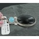 Handmade Certified Authentic Navajo .925 Sterling Silver Natural Black Onyx and Turquoise Native American Necklace 370911139597