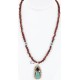 Handmade Certified Authentic Navajo .925 Sterling Silver Natural Black Onyx and Turquoise Native American Necklace 390805366666
