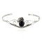 Handmade Certified Authentic Navajo .925 Sterling Silver Natural Black Onyx Native American Bracelet 12948-1