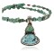 Handmade Certified Authentic Navajo .925 Sterling Silver Natural BLUE MOON Turquoise Native American Necklace 390759790404