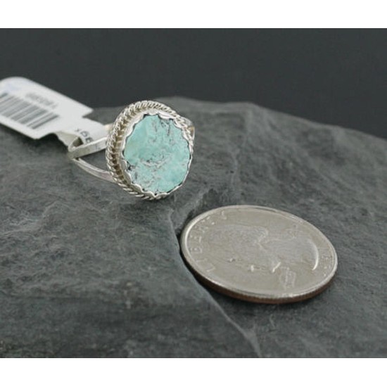 Handmade Certified Authentic Navajo .925 Sterling Silver Natural BLUE Mountain Turquoise Native American Ring  370953167492