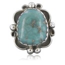Handmade Navajo .925 Sterling Silver Natural BLUE Mountain Turquoise Native American Ring 390739500121