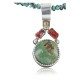 Handmade Certified Authentic Navajo .925 Sterling Silver Natural Coral and Turquoise Native American Necklace 390674982125
