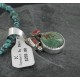 Handmade Certified Authentic Navajo .925 Sterling Silver Natural Coral and Turquoise Native American Necklace 390674982125