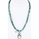 Handmade Certified Authentic Navajo .925 Sterling Silver Natural GASPEITE and Turquoise Native American Necklace 390794135592