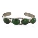Handmade Certified Authentic Navajo .925 Sterling Silver Natural Jade Native American Bracelet  92021